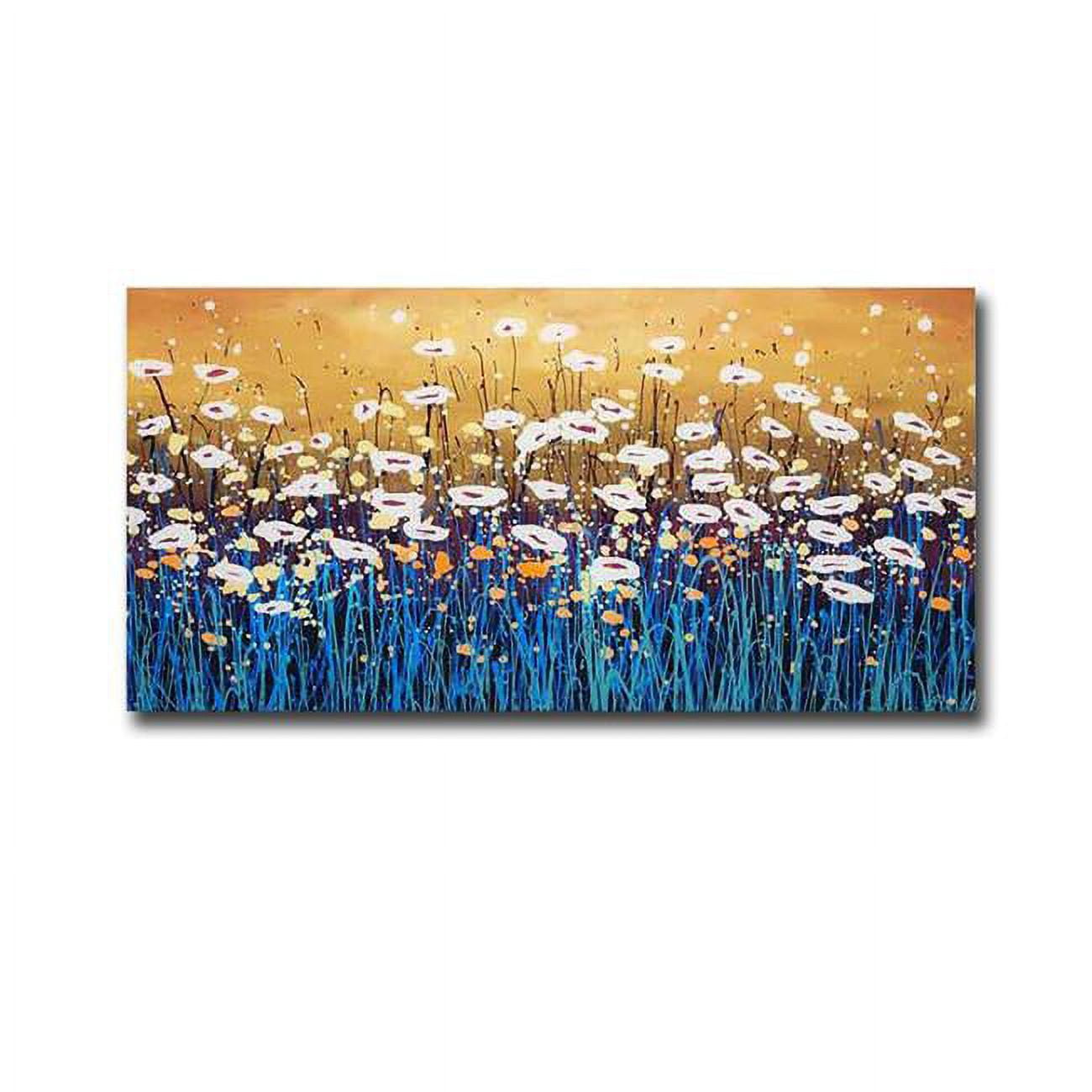 1632586eg Peace Flower By Daniel Lager Premium Gallery-wrapped Canvas Giclee Art - 16 X 32 In.