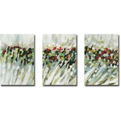 1218l498cg Poppy Swirls I, Ii, & Iii By Karen Lorena Parker 3 Piece Premium Gallery-wrapped Canvas Giclee Art Set - 12 X 18 X 1.5 In.