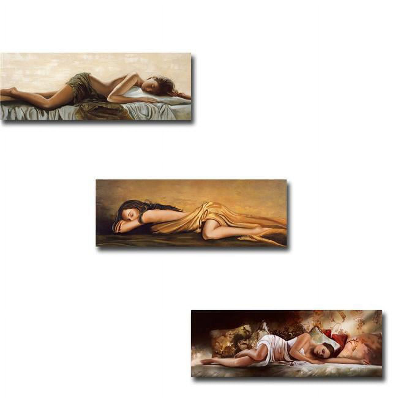 Peaceful, Resting, & Peaceful Slumber By Ron Di Scenza 3 Piece Premium Oversize Gallery-wrapped Canvas Giclee Art Set - 16 X 48 In.