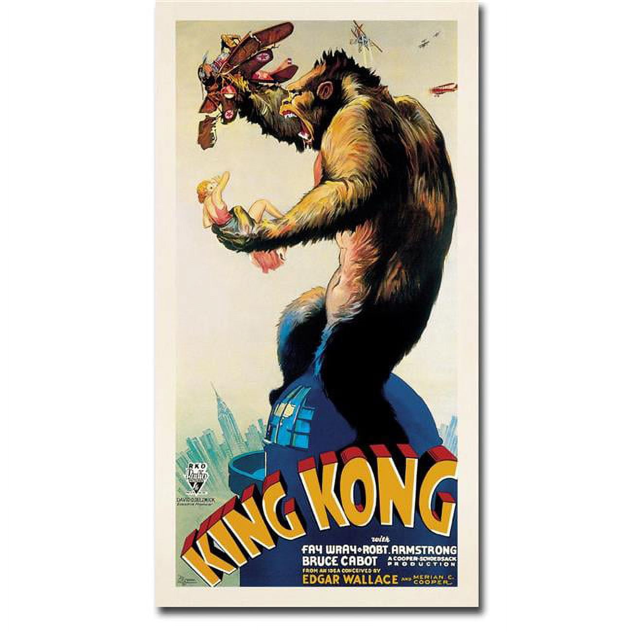 1224532tg King Kong, 1933 By Anonymous Premium Gallery-wrapped Canvas Giclee Art - Ready To Hang, 24 X 12 In.