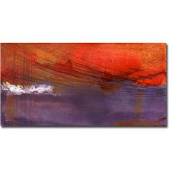 1224545tg Plum Clouds By Michelle Oppenheimer Premium Gallery-wrapped Canvas Giclee Art - Ready To Hang, 12 X 24 In.