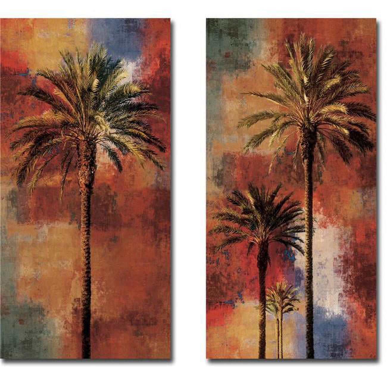 12245674tg Mustique I & Ii By John Seba Premium Gallery-wrapped Canvas Giclee Art Set - Ready To Hang, 24 X 12 In.
