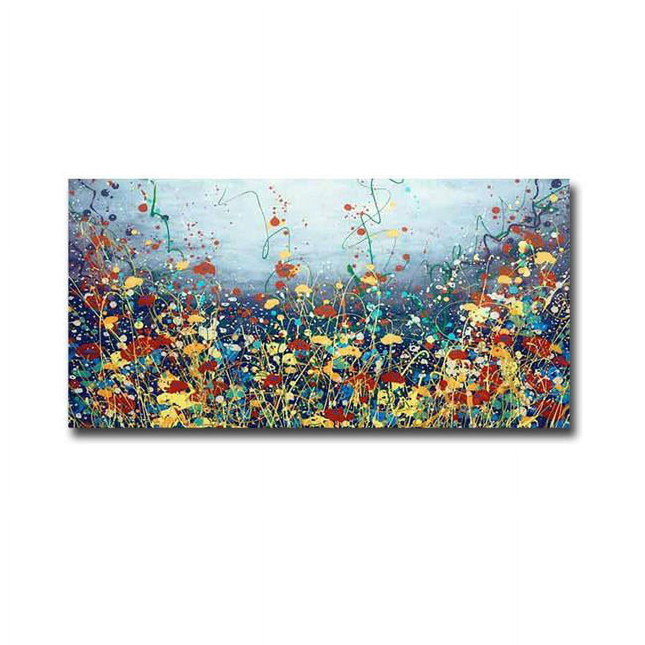 12246743eg Poem Flower By Daniel Lager Premium Gallery-wrapped Canvas Giclee Art - Ready To Hang, 12 X 24 In.