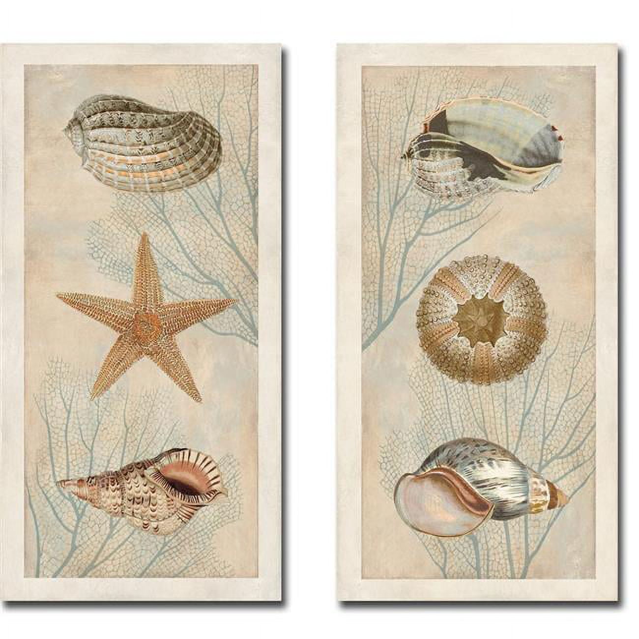 12247574tg Ocean Companions I & Ii By Deborah Devillier Premium Gallery-wrapped Canvas Giclee Art Set - Ready To Hang, 24 X 12 In.