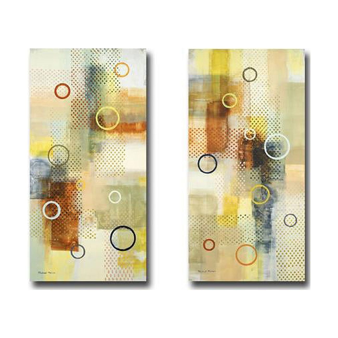 1224871sg Floating Forms I & Ii By Michael Marcon Premium Gallery-wrapped Canvas Giclee Art Set - Ready To Hang, 12 X 24 X 1.5 In.
