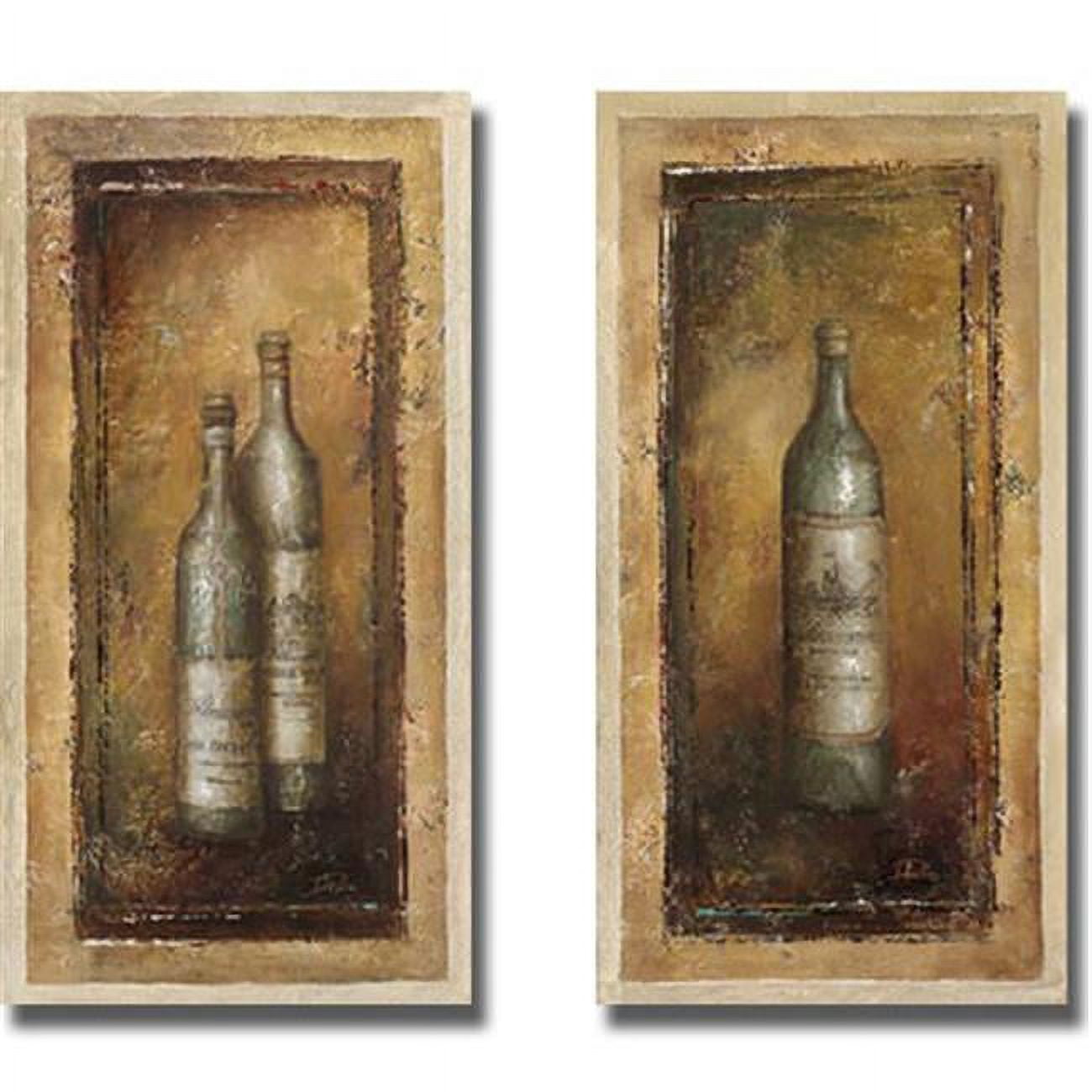 Serie Vino I & Ii By Patricia Pinto Premium Gallery-wrapped Canvas Giclee Art Set - Ready-to-hang, 12 X 24 X 1.5 In.