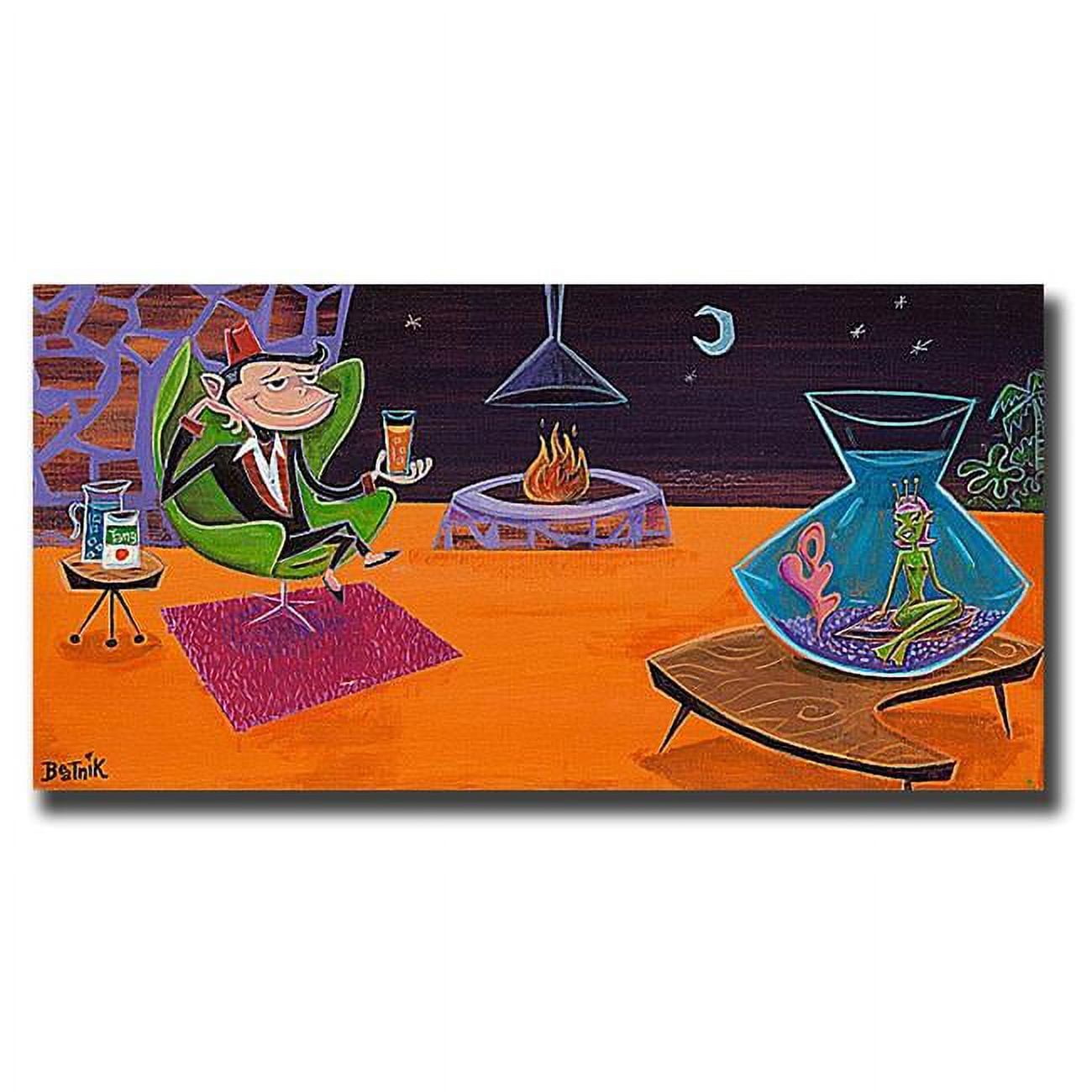 1224f374ig Sea Monkey By Beatnik Premium Gallery-wrapped Canvas Giclee Art - Ready-to-hang, 12 X 24 X 1.5 In.