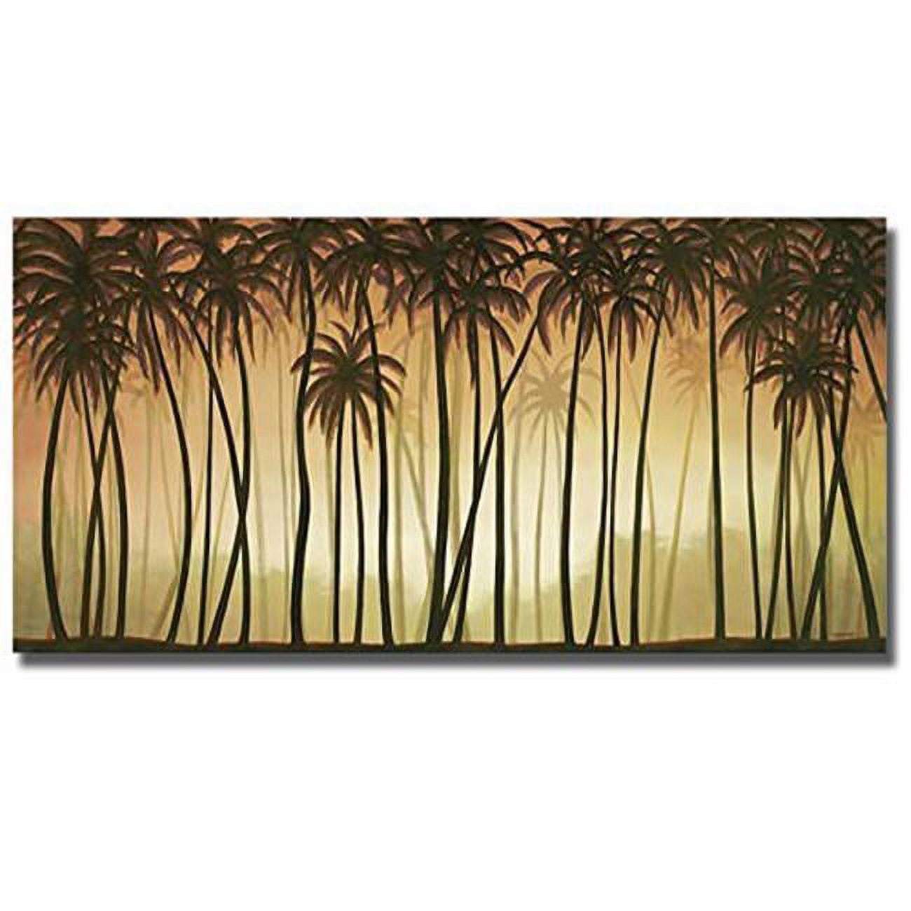 1224h498eg Palm Paradise By Deac Mong Premium Gallery-wrapped Canvas Giclee Art - Ready-to-hang, 12 X 24 X 1.5 In.