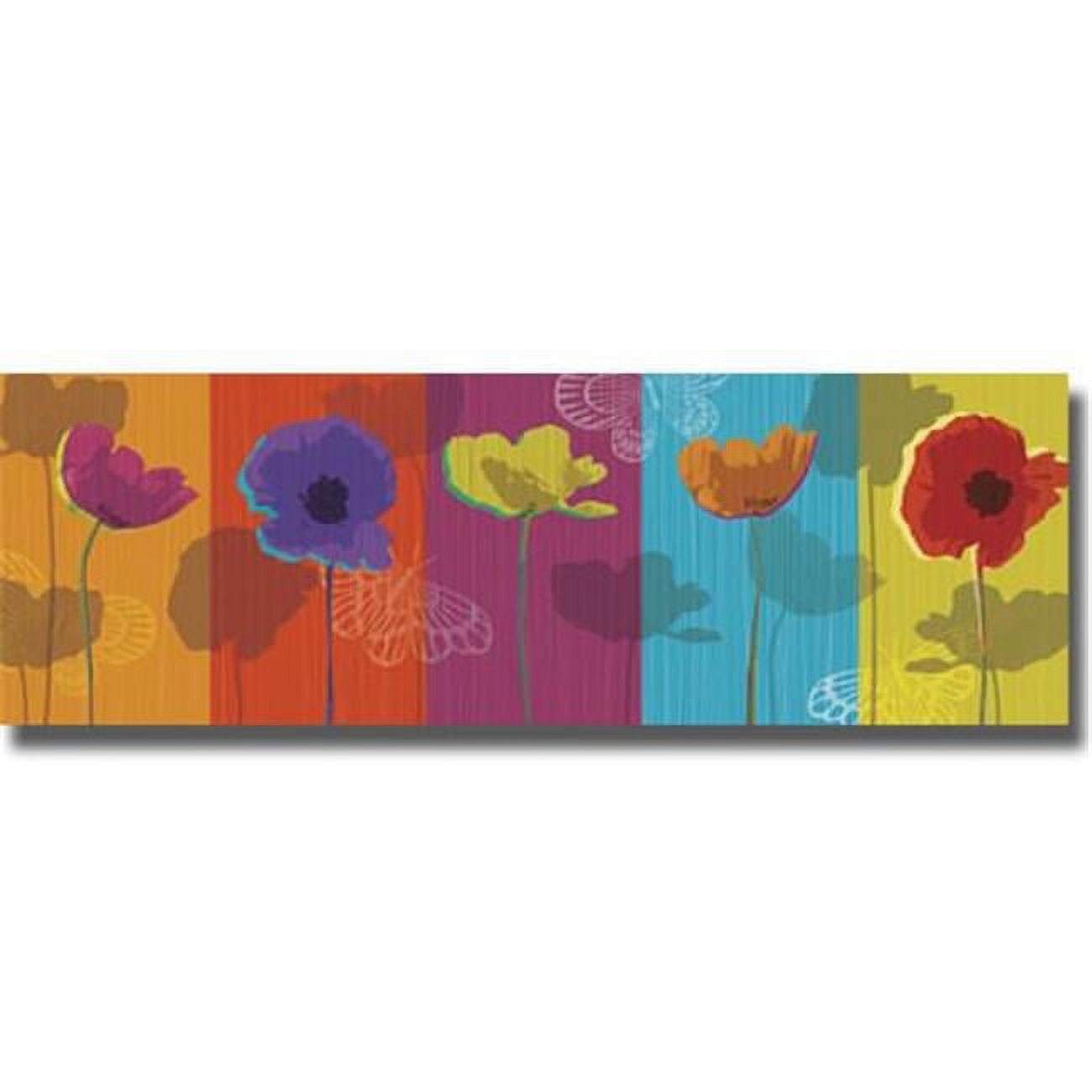 1236am861cg Poppylicious By Tandi Venter Premium Gallery-wrapped Canvas Giclee Art - Ready-to-hang, 12 X 36 X 1.5 In.