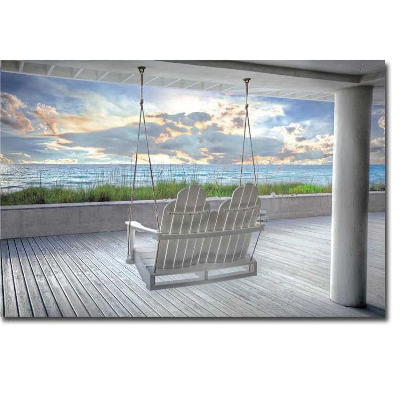 2436s493cg Swing At The Beach By Celebrate Life Gallery Premium Gallery-wrapped Canvas Giclee Art - Ready-to-hang, 24 X 36 X 1.5 In.