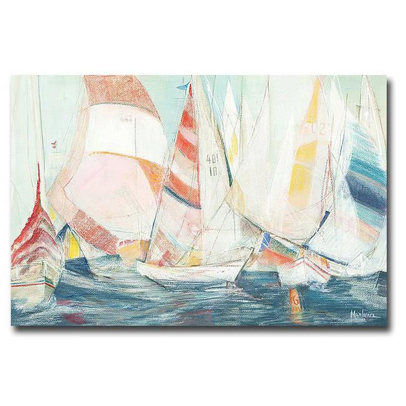 2436t238ig Rounding The Mark By Marlene Lawrence Premium Gallery-wrapped Canvas Giclee Art - Ready-to-hang, 24 X 36 X 1.5 In.