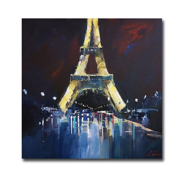 Eiffel Rain By Craig T. Penny Premium Gallery-wrapped Canvas Giclee Art - Ready-to-hang, 30 X 30 X 1.5 In.