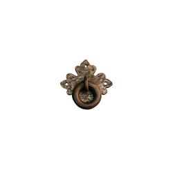 Aiw-2012-ni Wrought Iron Cabinet Pull - Hammered Spear End Back Plate