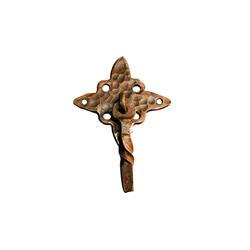 Aiw-2014-ni Wrought Iron Cabinet Ring Pull-smooth Floral Back Plate