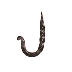 Aiw-hot-3 4 In. Wall Mounted Twisted Hook, Black
