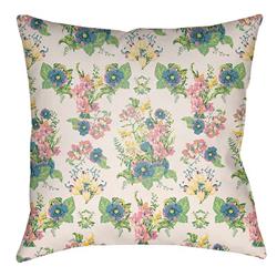 Lota1201-1616 Lolita Square Pillow, Carnation Pink & Denim Blue - 16 X 16 Ft.