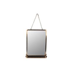 Wd016 Mirror Frame Small, Distressed Brass