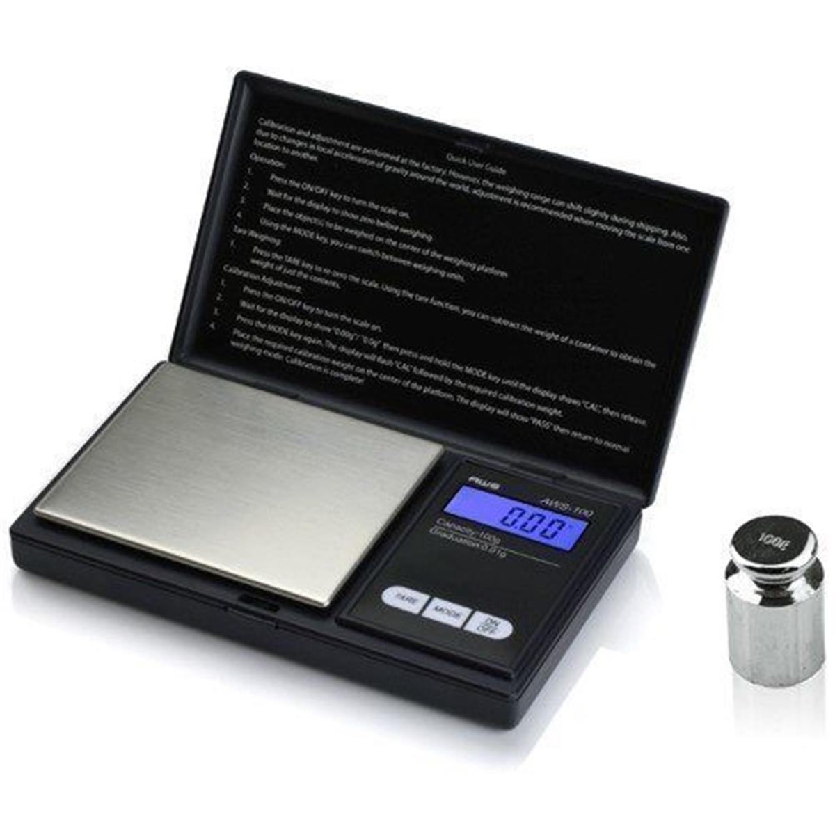 Aws-100-cal Digital Kitchen Pocket Scale, Black - Small