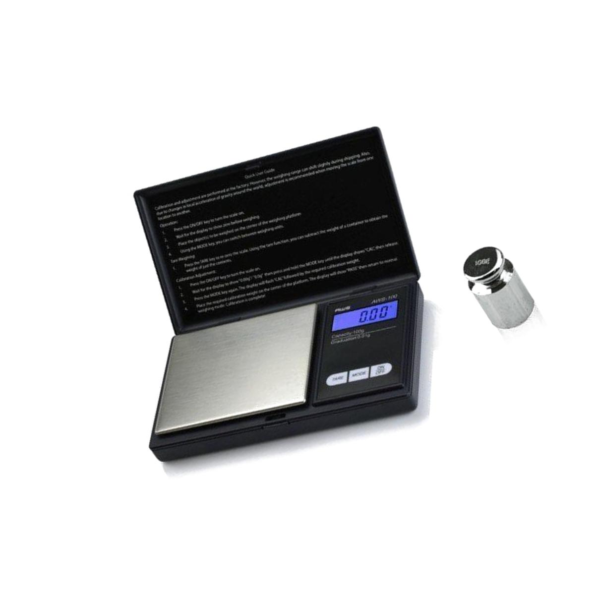 Picture of American Weigh Scales AWS-100-CAL Digital Kitchen Pocket Scale, Black - Small