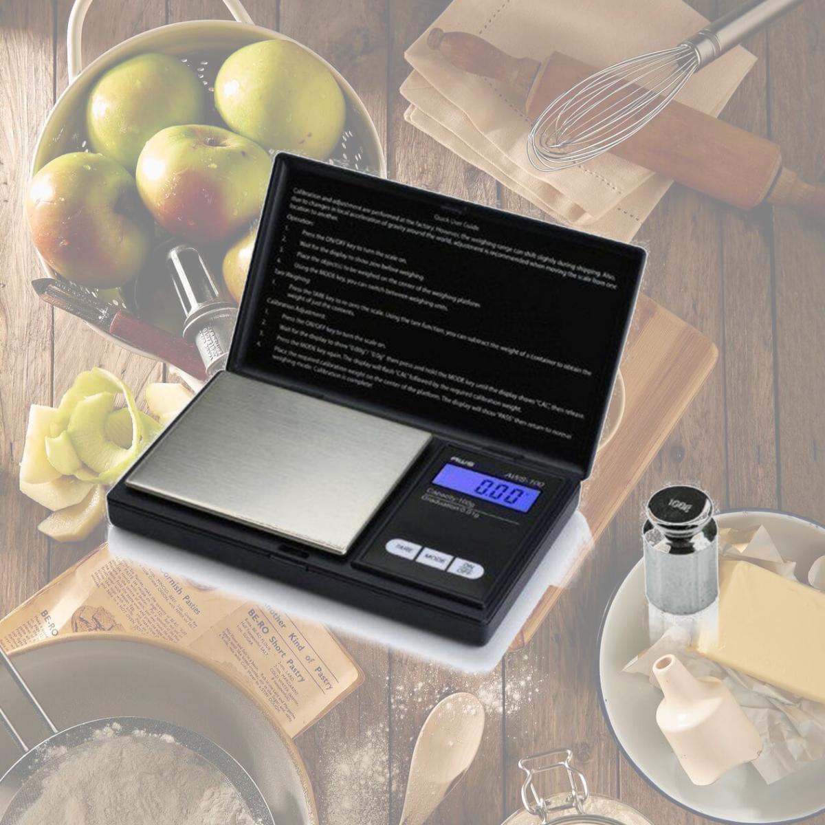 Picture of American Weigh Scales AWS-100-CAL Digital Kitchen Pocket Scale, Black - Small