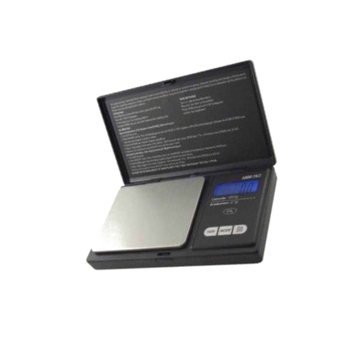 Picture of American Weigh Scales AWS-1KG-BLK 9.9 x 14.6 x 2.5 cm Signature Series Black AWS-1KG Digital Pocket Scale  1000 by 0.1 G