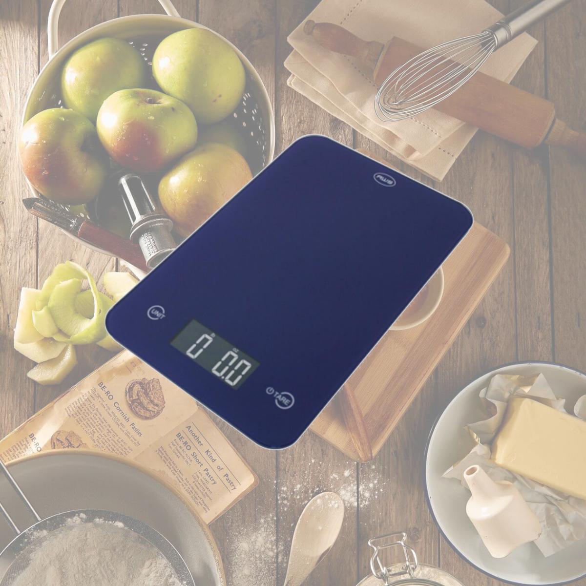 Picture of AWS ONYX-5K-BL 5Kg X 1G Amw Glass Kitchen Scale - Blue