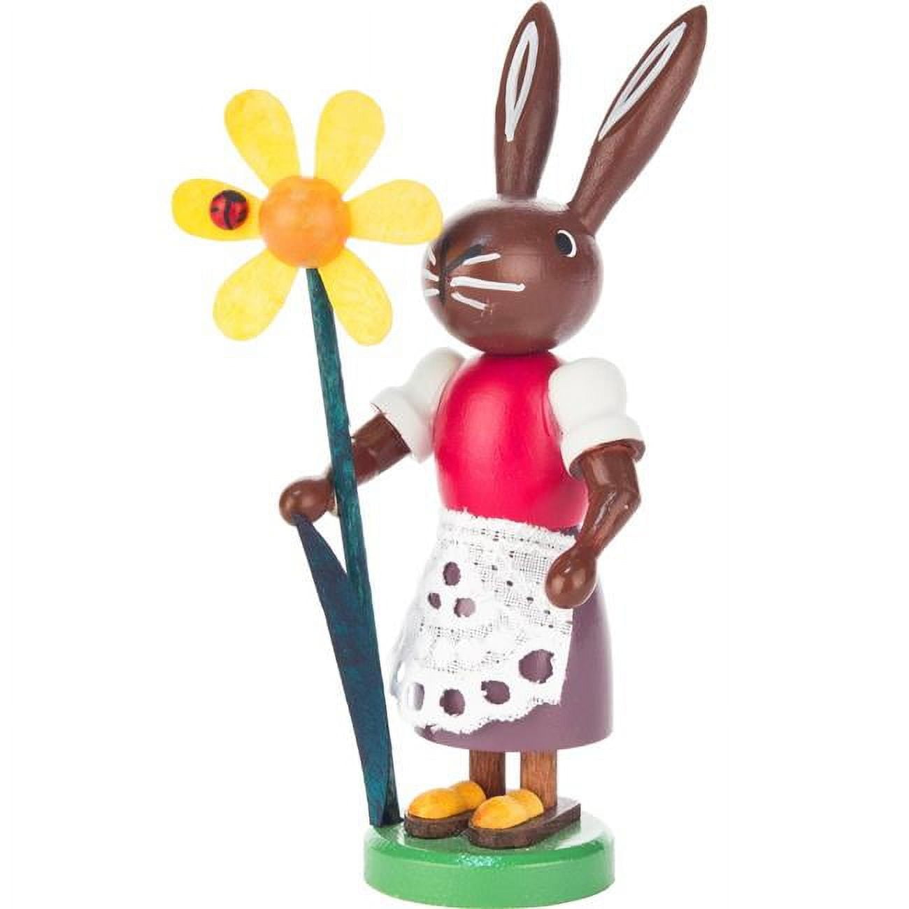 224-667 Dregeno Easter Ornament Rabbit With Flower