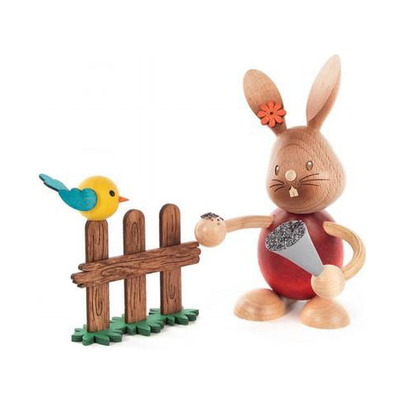224-64823 Dregeno Easter Figure - Bunny Feeding Bird