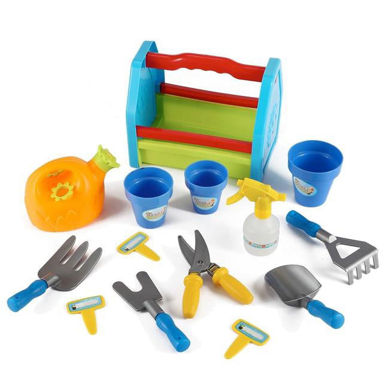 Ps391 Rainbow Gardening 14 Piece Box Tools Toy Set For Kids