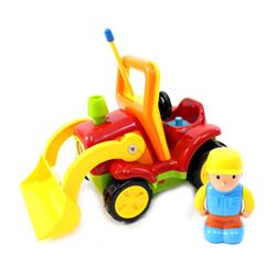 Mc06r 4 In. Cartoon R & C Construction Truck Toy For Toddler - Red