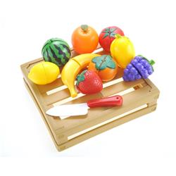 Ps238 Kitchen Cutting Fruits Crate Pretend Food Playset