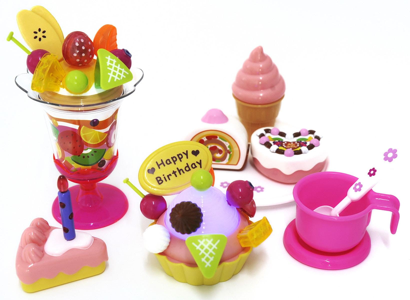 Ps730 Play Food Set With Cupcake, Cakes, Ice Cream & Sundae