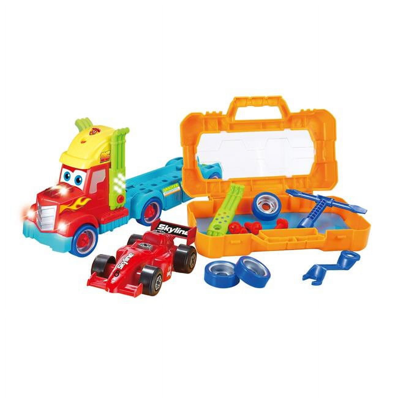 Ps194 Take-a Part Carrier Tool Box With Racing Car & Lights & Sounds