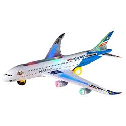 Ap133 Blue Toy Airplane With Flashing Lights & Sound, Blue