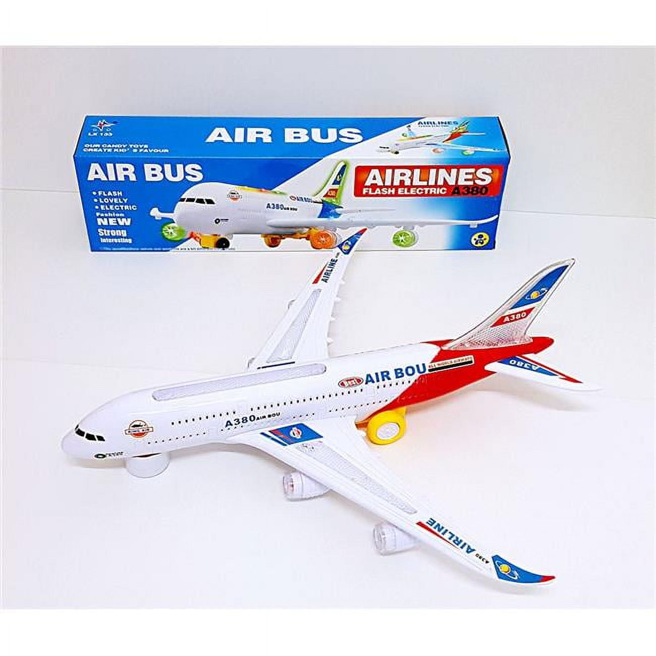 Ap133 Red Toy Airplane With Flashing Lights & Sound, Red