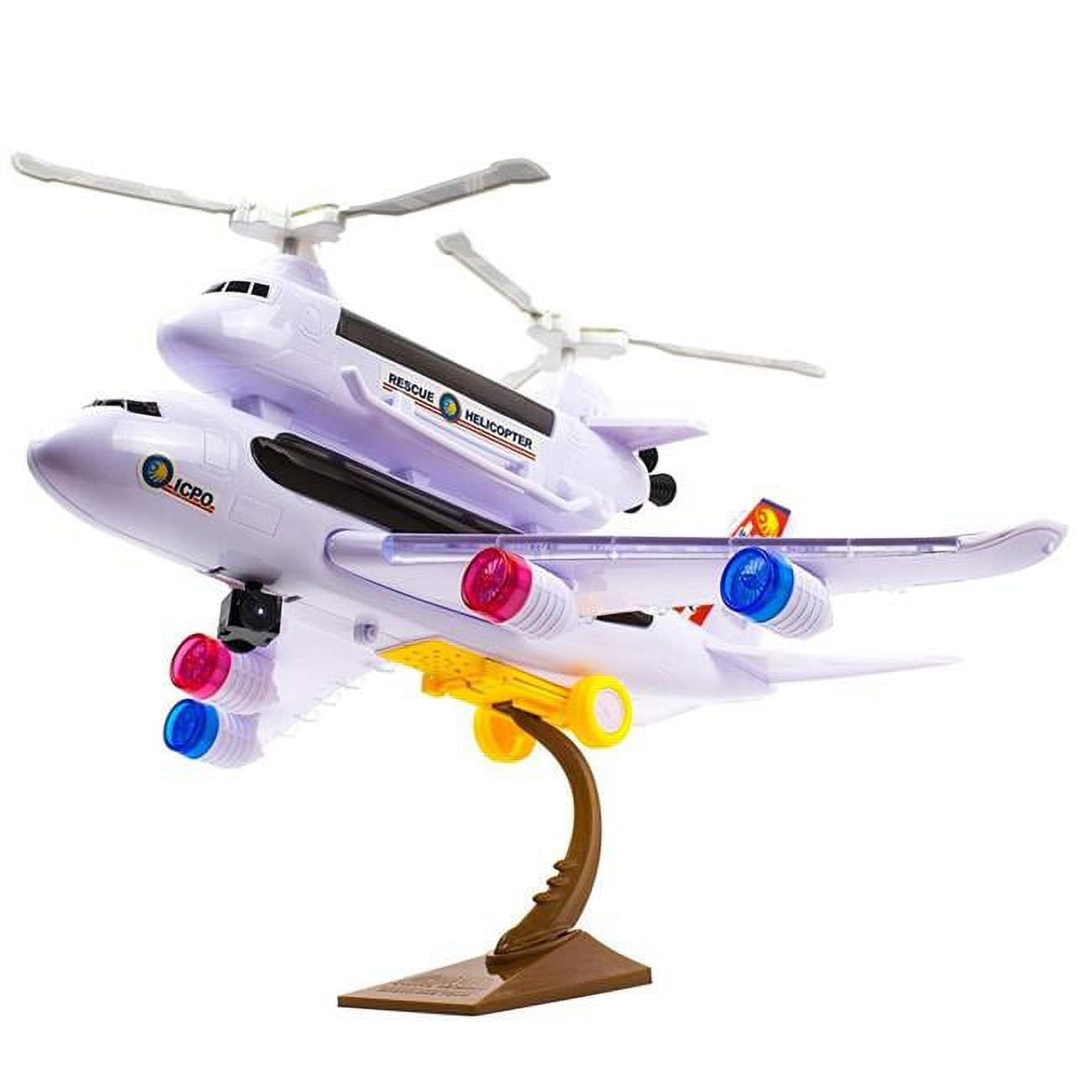 Bump & Go Toy Police Airplane With Rescue Helicopter