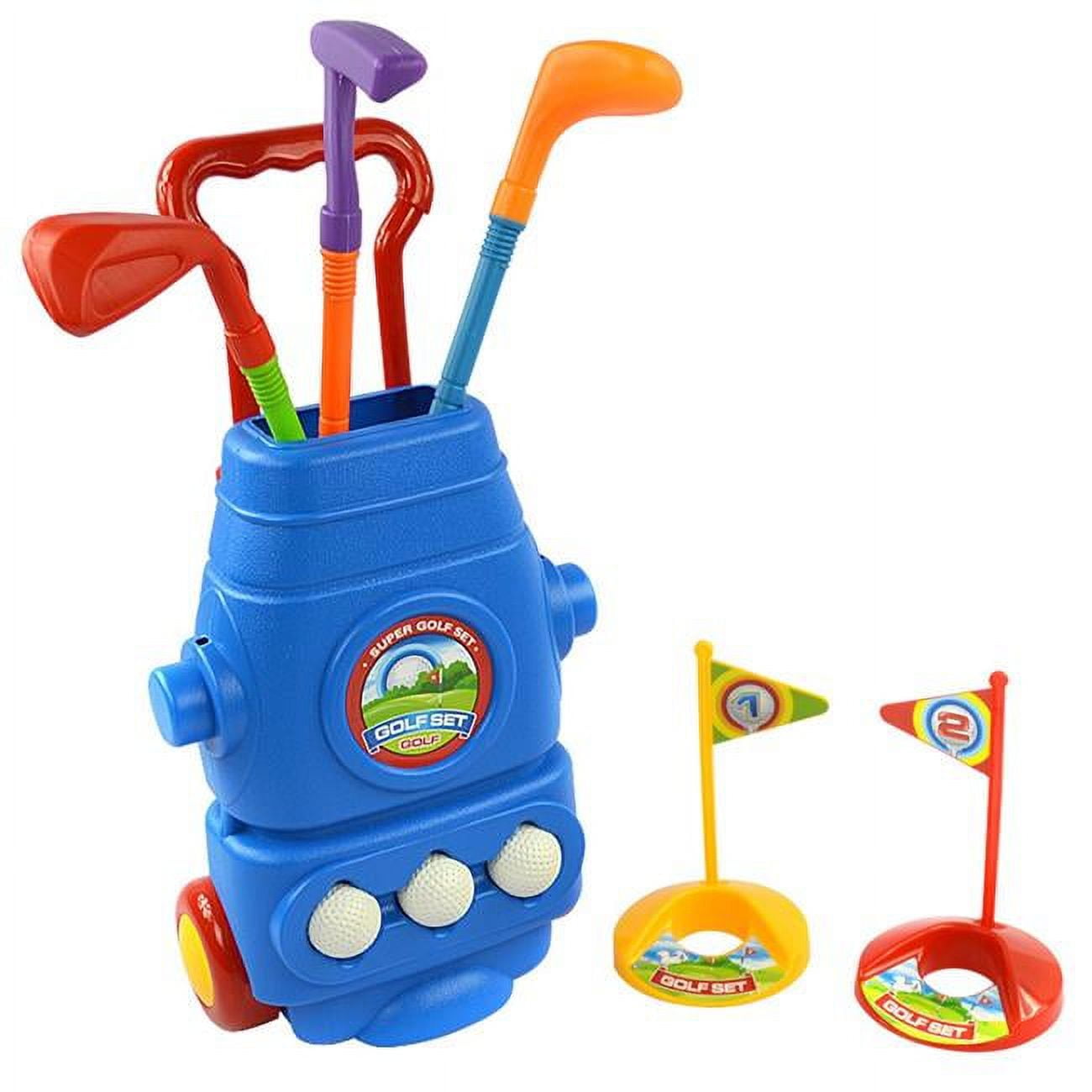 Ps9881 Deluxe Golf Set For Kids Comes With 3 Golf Clubs, 3 Balls & 2 Practice Holes