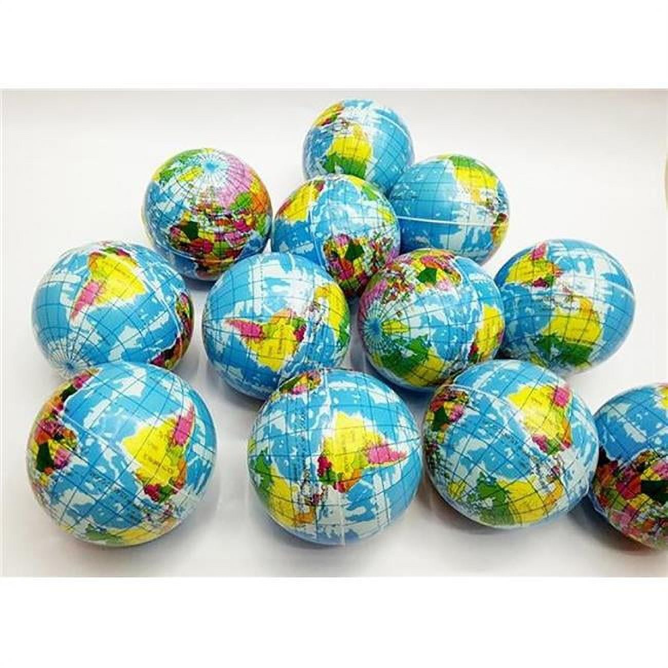 Psbp24 Mini Planet Earth Soft Foam Stress Balls - 24 Balls Per Box