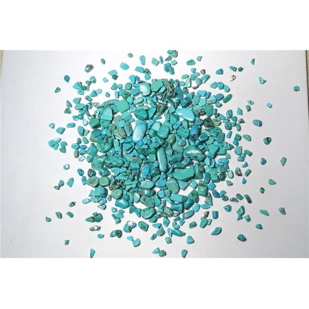 Rk460tur 1 Lbs Howlite Turquoise Tumbled Chips Stone