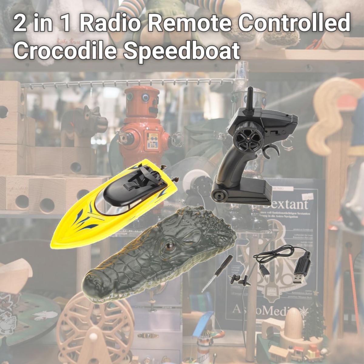Picture of AZ Trading RH702 2 in 1 Radio Remote Controlled Crocodile Speedboat
