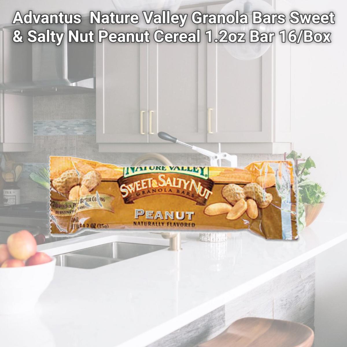 Picture of Advantus SN42067 Nature Valley Granola Bars  Sweet &amp; Salty Nut Peanut Cereal  1.2oz Bar  16/Box