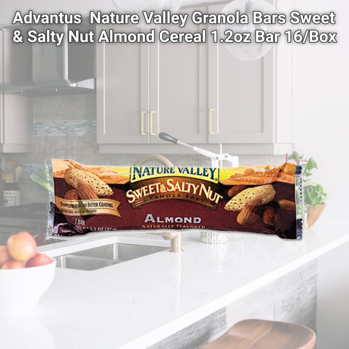 Picture of Advantus SN42068 Nature Valley Granola Bars  Sweet &amp; Salty Nut Almond Cereal  1.2oz Bar  16/Box