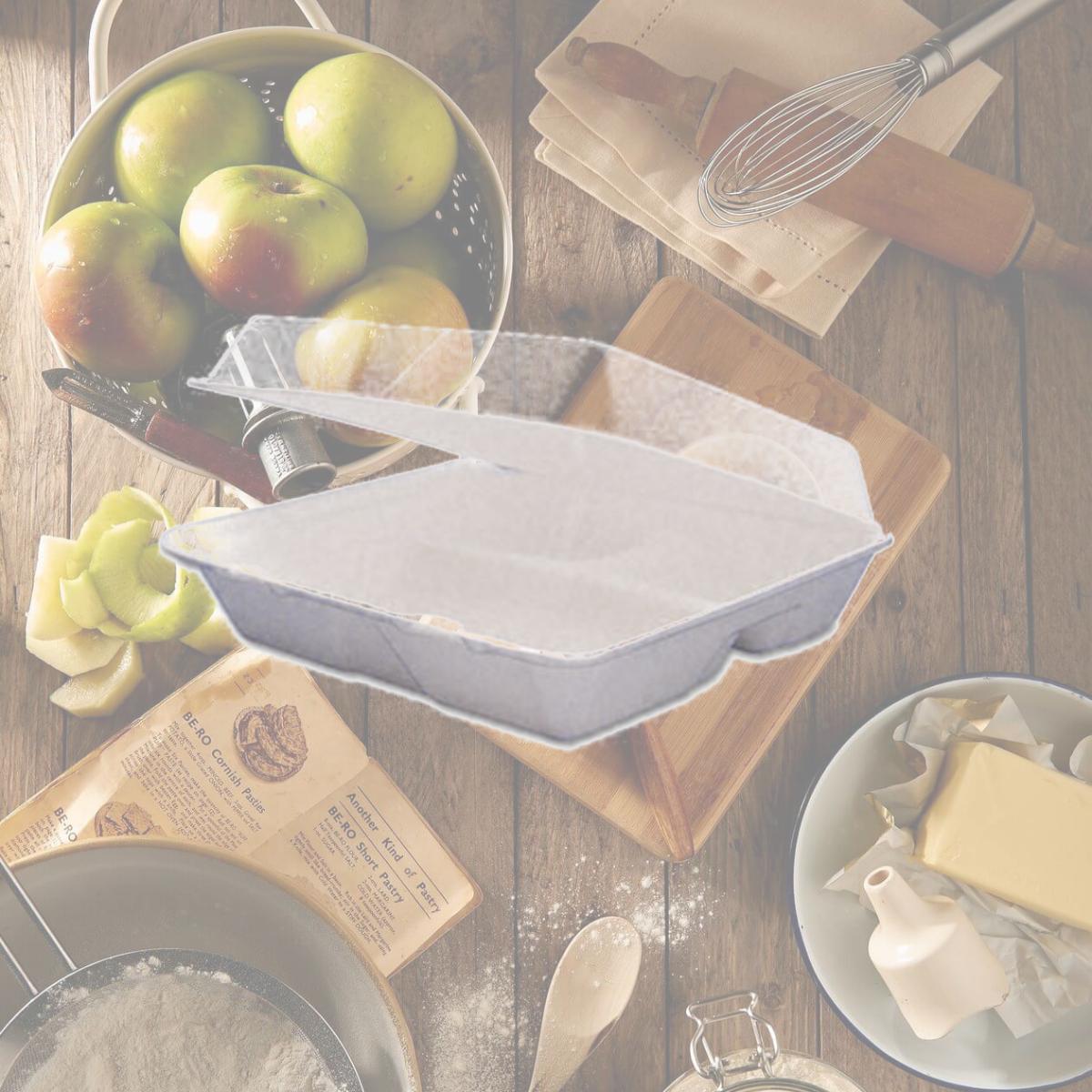 Picture of Dart 85HT3 Carryout Food Containers-Foam Hinged 3-Compartment-8-3/8x7-7/8x3-1/4-200/Carton