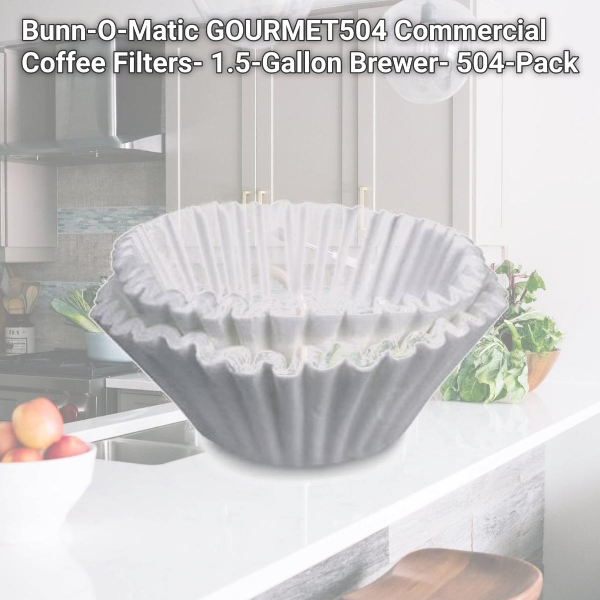 Picture of Bunn-O-Matic GOURMET504 Commercial Coffee Filters- 1.5-Gallon Brewer- 504-Pack