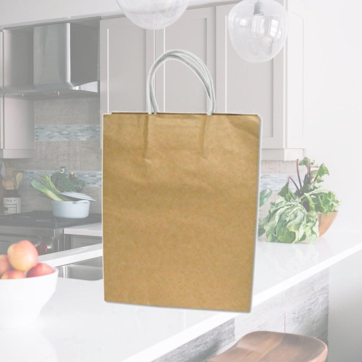 Picture of Consolidated Stamp 091566 Premium Large Brown Paper Shopping Bag- 50-Box