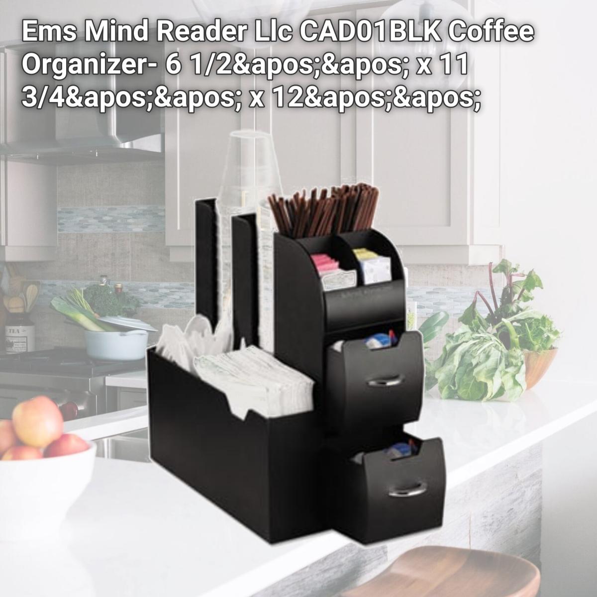 Picture of Ems Mind Reader Llc CAD01BLK Coffee Organizer- 6 1/2'' x 11 3/4'' x 12''
