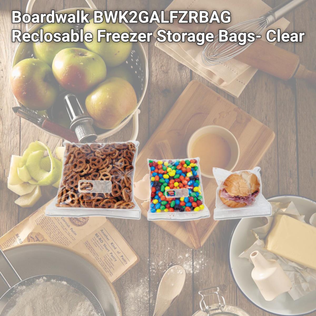 Picture of Boardwalk BWK2GALFZRBAG Reclosable Freezer Storage Bags- Clear