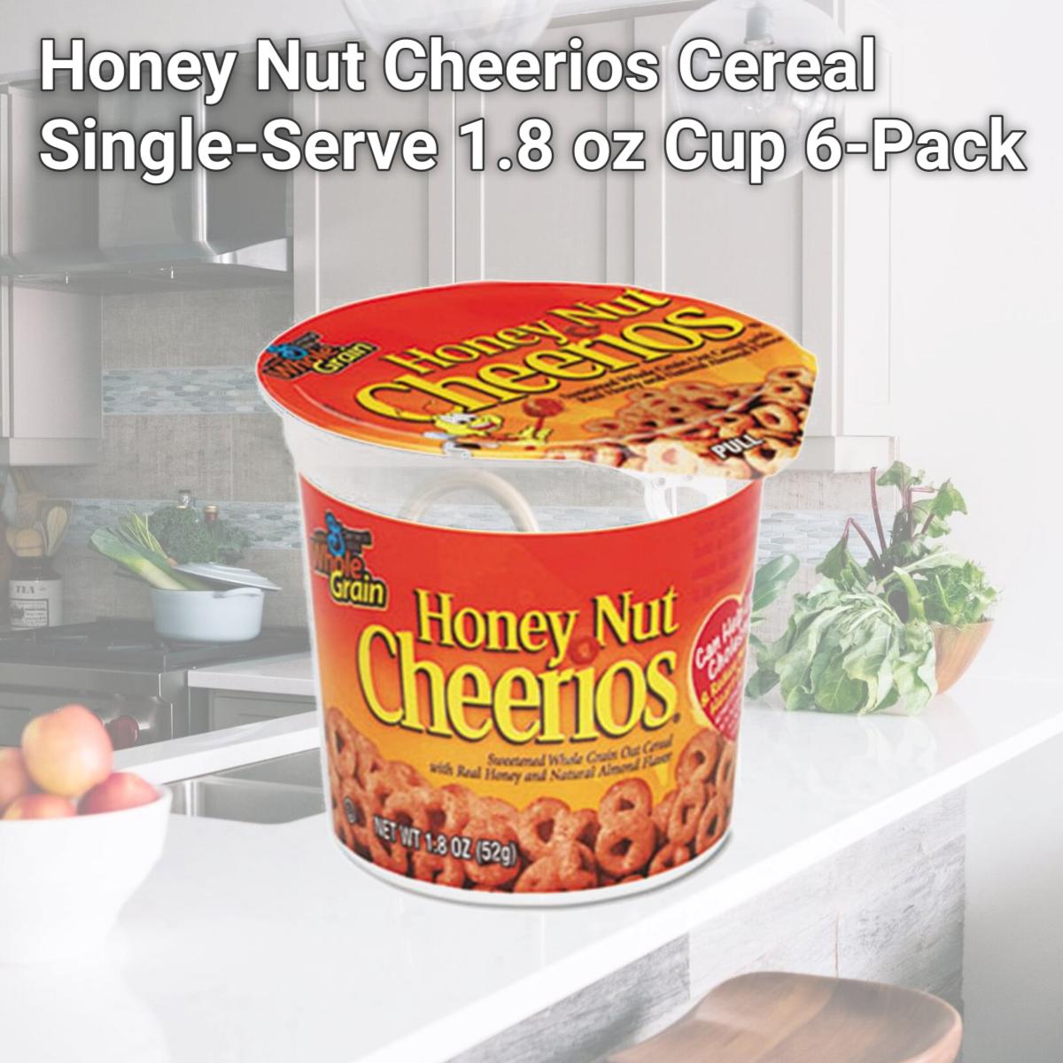Picture of General Mills SN13898 Honey Nut Cheerios Cereal  Single-Serve 1.8 oz Cup  6-Pack