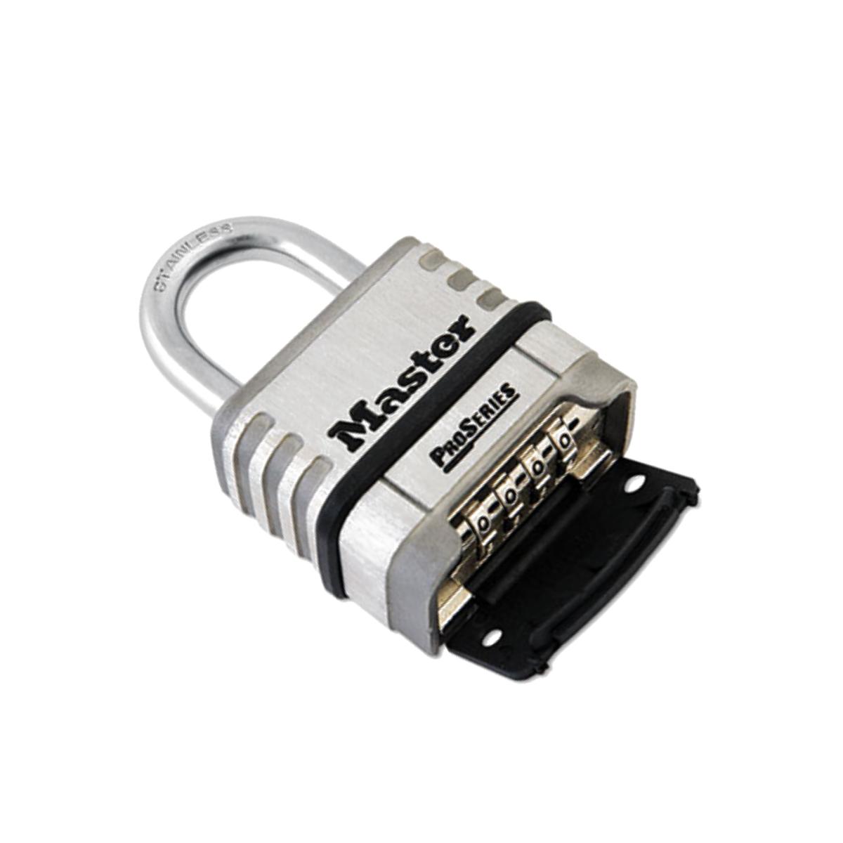 Picture of Master Lock 1174D ProSeries Stainless Steel Easy-to-Set Combination Lock  Stainless Steel  .31 in.