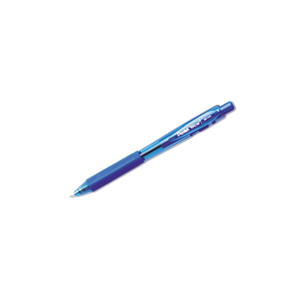 Picture of Pentel BK440-C WOW Ballpoint Retractable Pen  Blue Ink  Medium  Dozen